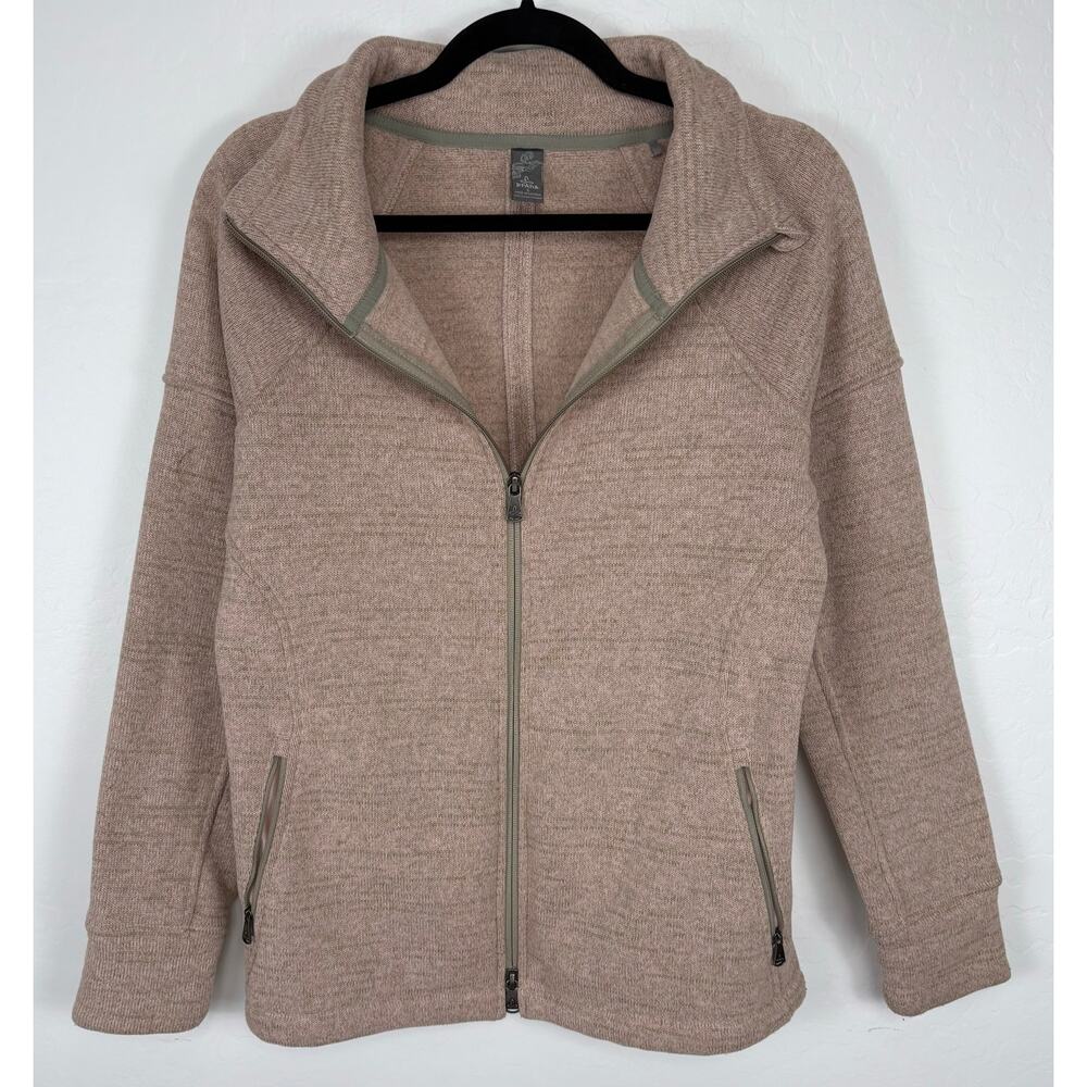 Prana Tri Thermal Threads Full Zip Jacket Polartec Fleece Size Small Outdoor